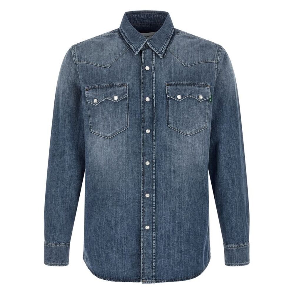 Department 5 Blue Cotton Men's Blouse